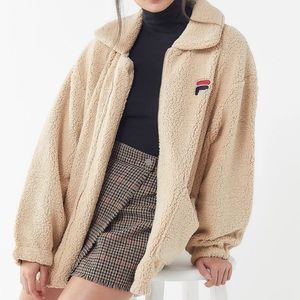 FILA UO Exclusive Diana Zip-Front Teddy Jacket